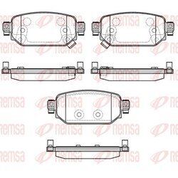 Sada brzdových platničiek kotúčovej brzdy REMSA 1731.02