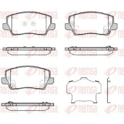 Sada brzdových platničiek kotúčovej brzdy REMSA 1803.02