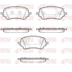 Sada brzdových platničiek kotúčovej brzdy REMSA 1885.00