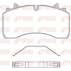 Sada brzdových platničiek kotúčovej brzdy REMSA JCA 1075.00