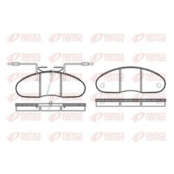 Sada brzdových platničiek kotúčovej brzdy REMSA 0048.02
