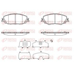 Sada brzdových platničiek kotúčovej brzdy REMSA 1870.00