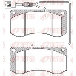 Sada brzdových platničiek kotúčovej brzdy REMSA JCA 258.41