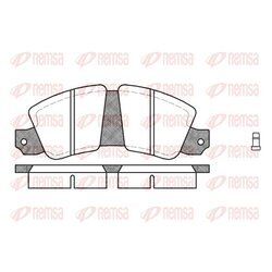 Sada brzdových platničiek kotúčovej brzdy REMSA 0023.02