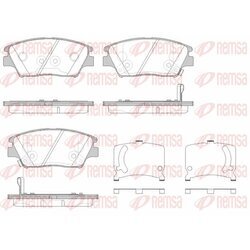 Sada brzdových platničiek kotúčovej brzdy REMSA 1824.02