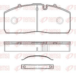 Sada brzdových platničiek kotúčovej brzdy REMSA JCA 1790.00