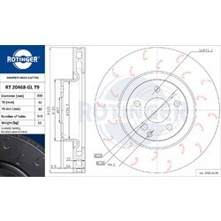 Brzdový kotúč ROTINGER RT 20468-GL T9