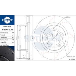 Brzdový kotúč ROTINGER RT 21046-GL T3