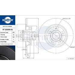 Brzdový kotúč ROTINGER RT 3282BS-GL