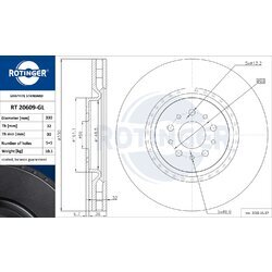 Brzdový kotúč ROTINGER RT 20609-GL