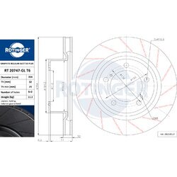 Brzdový kotúč ROTINGER RT 20747-GL T6