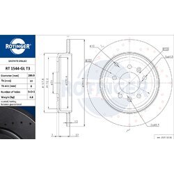Brzdový kotúč ROTINGER RT 1544-GL T3