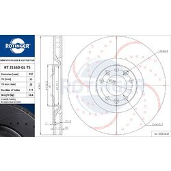 Brzdový kotúč ROTINGER RT 21660-GL T5