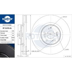 Brzdový kotúč ROTINGER RT 21076-GL