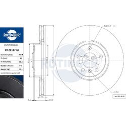 Brzdový kotúč ROTINGER RT 21137-GL