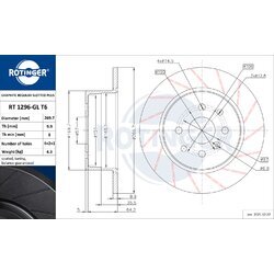 Brzdový kotúč ROTINGER RT 1296-GL T6
