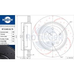 Brzdový kotúč ROTINGER RT 21465-GL T5