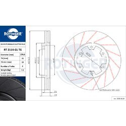 Brzdový kotúč ROTINGER RT 2114-GL T6