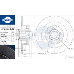 Brzdový kotúč ROTINGER RT 3251BS-GL T3