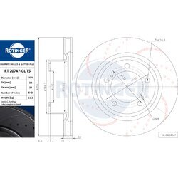 Brzdový kotúč ROTINGER RT 20747-GL T5