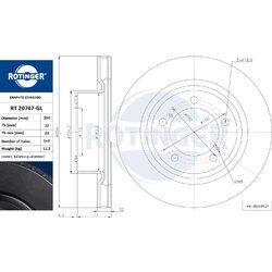 Brzdový kotúč ROTINGER RT 20747-GL