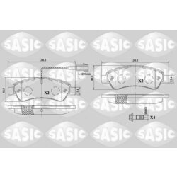 Sada brzdových platničiek kotúčovej brzdy SASIC 6210074