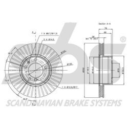 Brzdový kotúč SBS 1815201526 - obr. 2