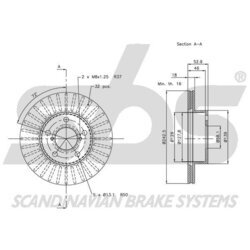 Brzdový kotúč SBS 1815204409 - obr. 2