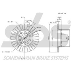 Brzdový kotúč SBS 1815204556 - obr. 2