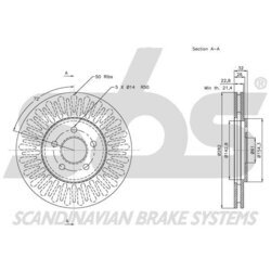 Brzdový kotúč SBS 1815209315 - obr. 2