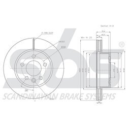 Brzdový kotúč SBS 18153147178 - obr. 2