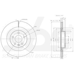 Brzdový kotúč SBS 1815314872 - obr. 2