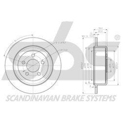 Brzdový kotúč SBS 1815319322 - obr. 2