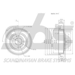 Brzdový bubon SBS 1825252603 - obr. 2