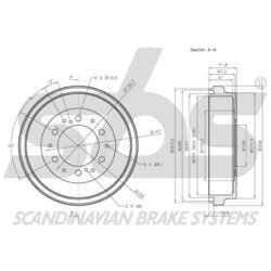 Brzdový bubon SBS 1825254522 - obr. 2