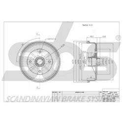 Brzdový bubon SBS 1825254706 - obr. 1