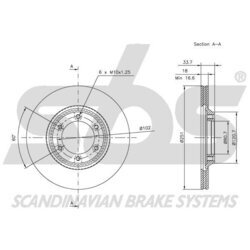 Brzdový kotúč SBS 1815201401 - obr. 1