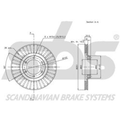 Brzdový kotúč SBS 1815201402 - obr. 2