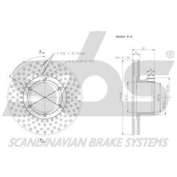 Brzdový kotúč SBS 1815203399 - obr. 1