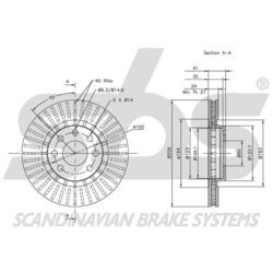 Brzdový kotúč SBS 1815203613 - obr. 2