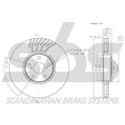 Brzdový kotúč SBS 18152045105 - obr. 2