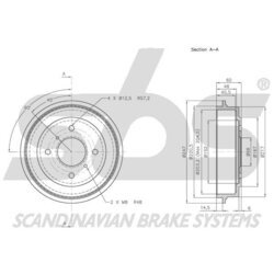 Brzdový bubon SBS 1825252211 - obr. 1