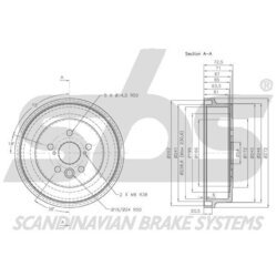 Brzdový bubon SBS 1825254511 - obr. 2