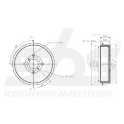 Brzdový bubon SBS 1825254538 - obr. 2