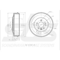 Brzdový bubon SBS 1825254734 - obr. 2