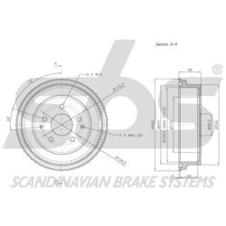 Brzdový bubon SBS 1825255105 - obr. 2