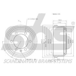 Brzdový bubon SBS 1825262306 - obr. 2