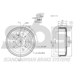 Brzdový bubon SBS 1825264705 - obr. 2