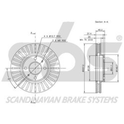 Brzdový kotúč SBS 1815202249 - obr. 2