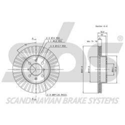 Brzdový kotúč SBS 1815202608 - obr. 1